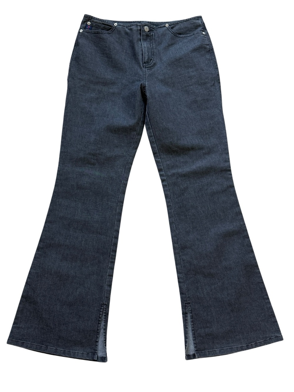 Guess Jeans Black Wash Flare Bootcut Stretch Denim Jeans 31 Y2K Low Rise Retro